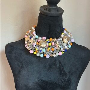 Aldo Gold and Pink Statement Necklace